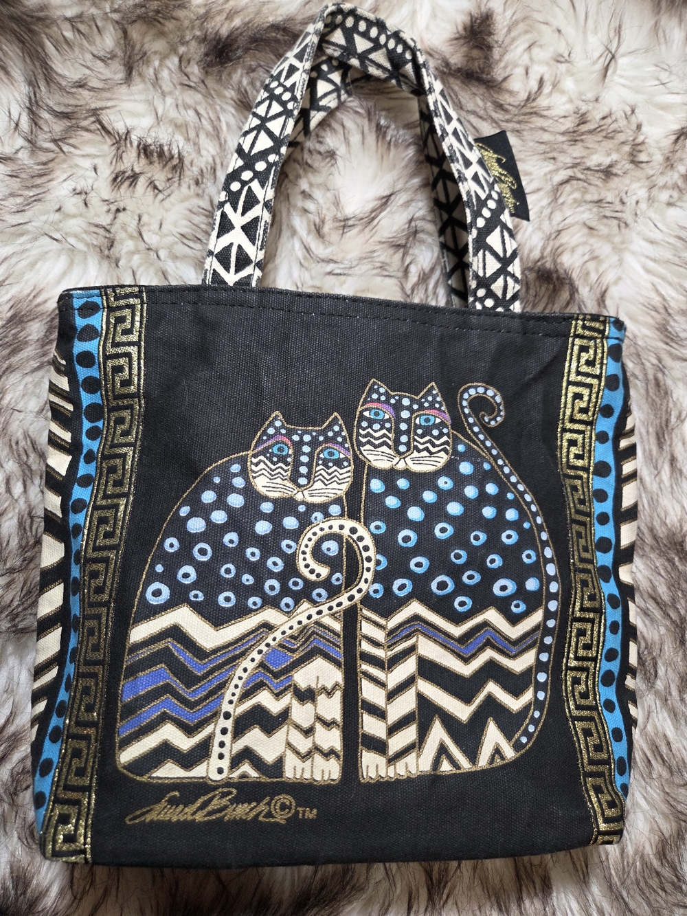 Laurel Burch Small Tote Spotted Cats